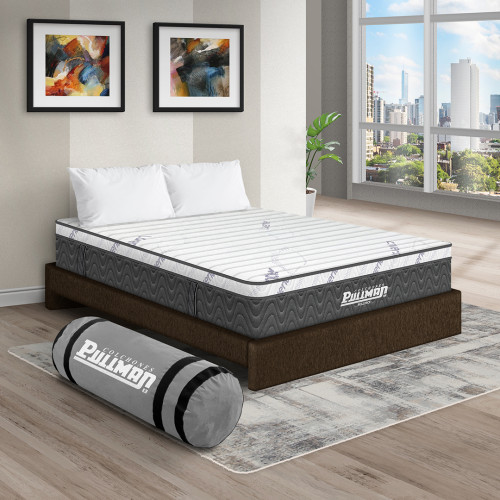 Colchón Rollpack Euro U + Base Cama + Almohada