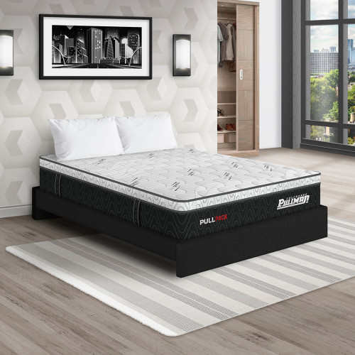 Colchón Pullpack Euro U + Base Cama + Almohada
