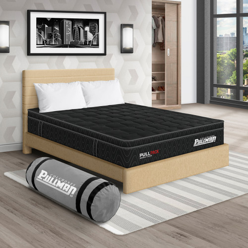 Colchón Pullpack Euro U + Cama Leo + Almohada