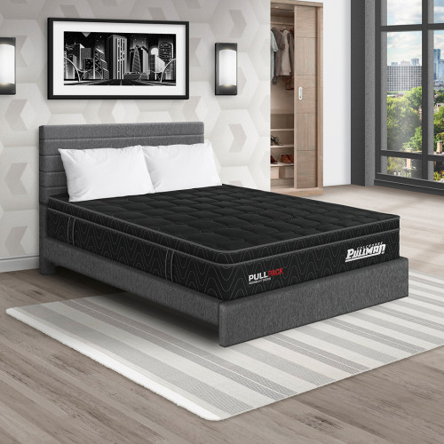 Colchón Pullpack Euro U + Cama Leo + Almohada