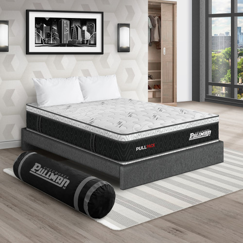 Colchón Pullpack Euro + Base Cama + Almohada