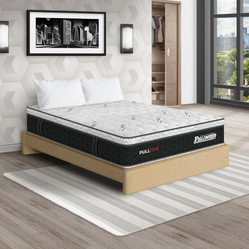 Colchón Pullpack Euro + Base Cama + Almohada