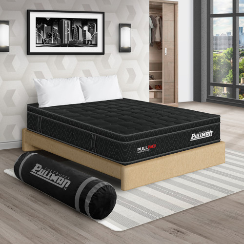 Colchón Pullpack Euro + Base Cama + Almohada