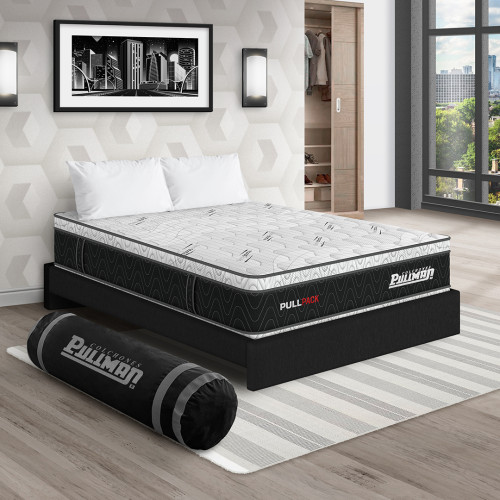 Colchón Pullpack Euro + Base Cama + Almohada