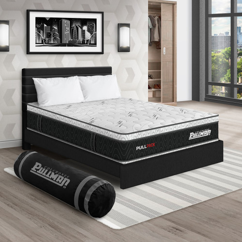 Colchón Pullpack Euro + Cama Leo + Almohada