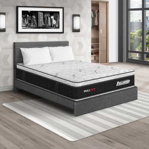 Colchón Pullpack Euro + Cama Leo + Almohada