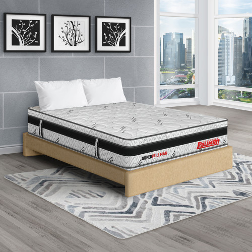 Colchón Superpullman Euro + Base Cama + Almohada