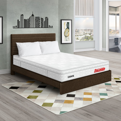 Colchón Casata Euro U + Cama Leo + Almohada