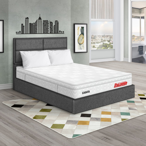 Colchón Casata Euro U + Cama Firenze + Almohada