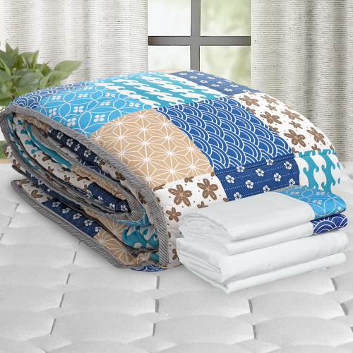 Combo Edredón Disperso + Jgo. de Sábanas Design