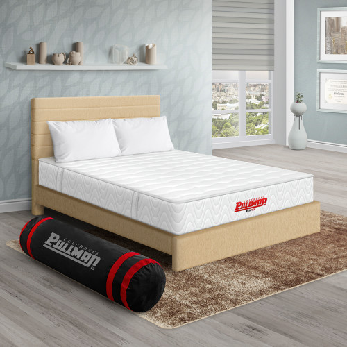 Colchón Ecopack + Cama Leo + Almohada