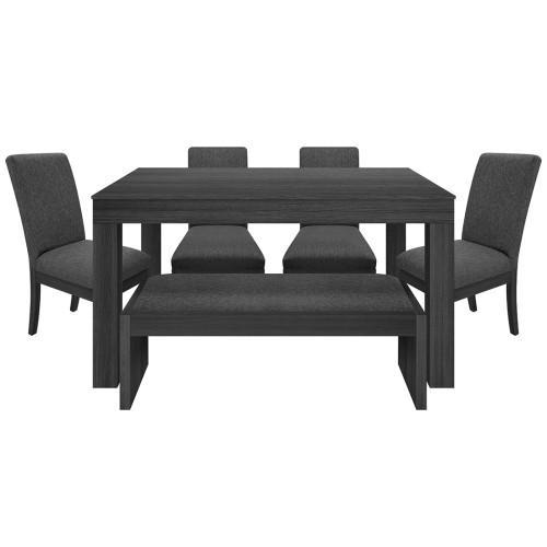 Juego de Comedor 6P (140) Italia Danny 4 Sillas 1 Banca