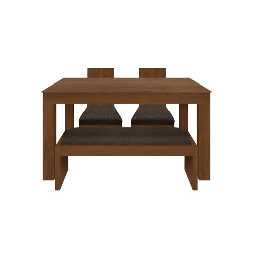 Juego de Comedor 4P (140) Italia Nicky 2 Sillas 1 Banca