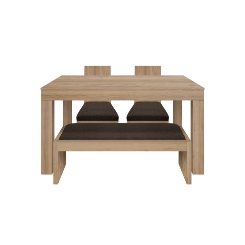 Juego de Comedor 4P (140) Italia Nicky 2 Sillas 1 Banca