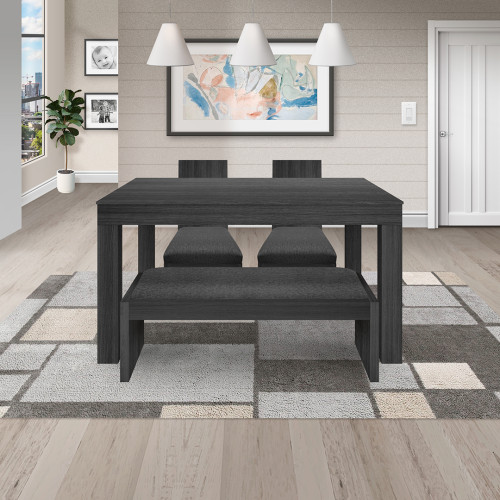 Juego de Comedor 4P (140) Italia Nicky 2 Sillas 1 Banca