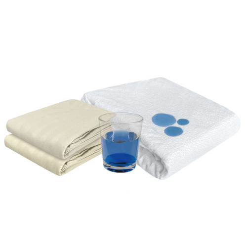 Combo Protector Impermeable de Colchón + 2 Fundas de Almohada
